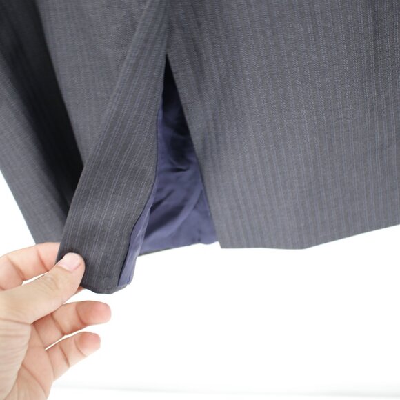 Brooks brothers sport coat men's 42R 1818 madison Saxxon wool striped gray - Picture 6 of 16